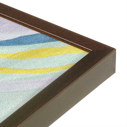 [Color:Brown], Picture of art in a Brown frame at an angle
