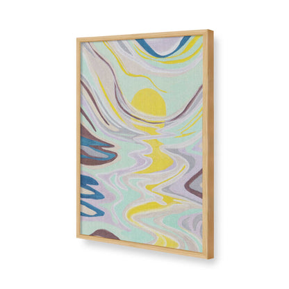 [Color:American Maple], Picture of art in a American Maple frame of the corner