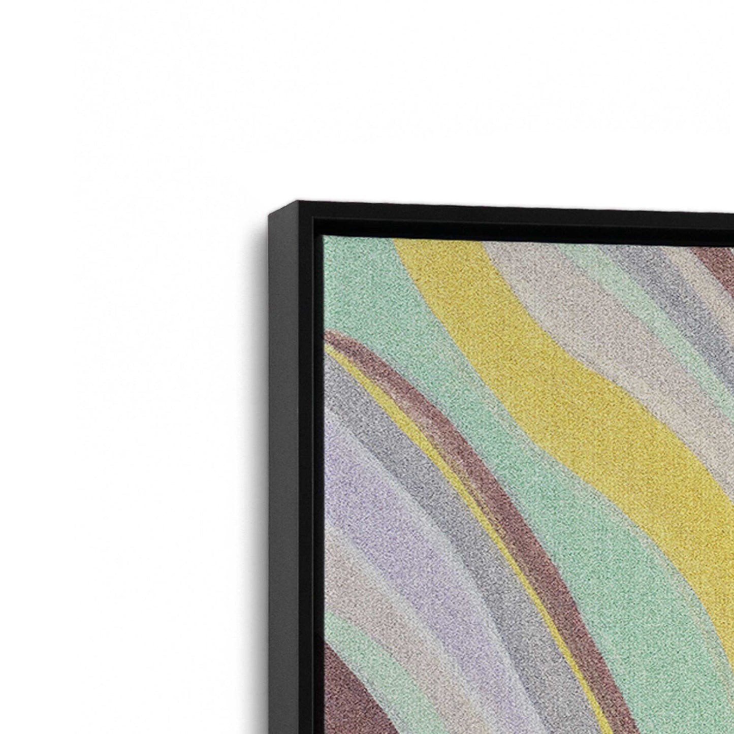 [Color:Satin Black], Picture of art in a Satin Black frame at an angle