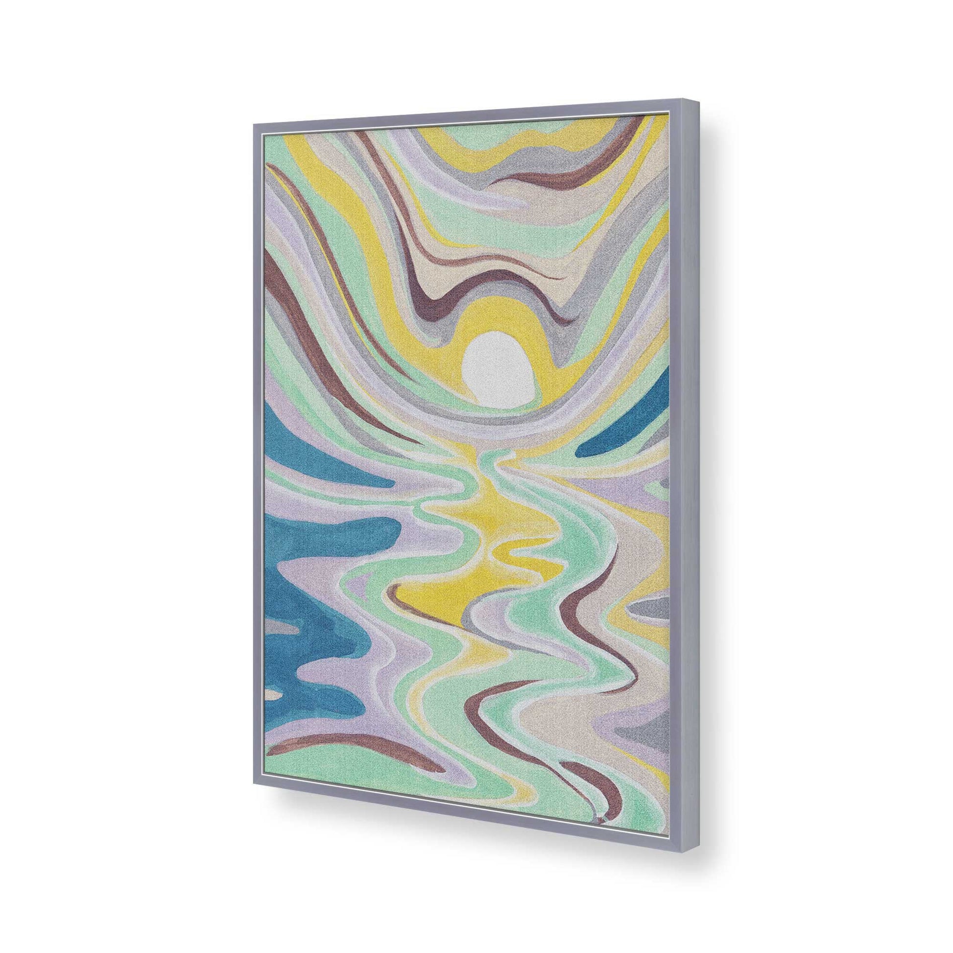 [Color:Polished Chrome], Picture of art in a Polished Chrome frame of the corner