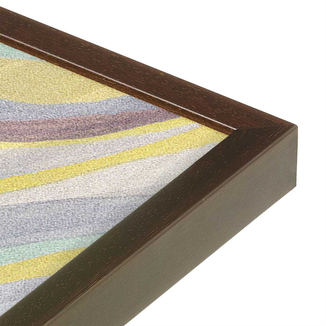 [Color:Brown], Picture of art in a Brown frame at an angle