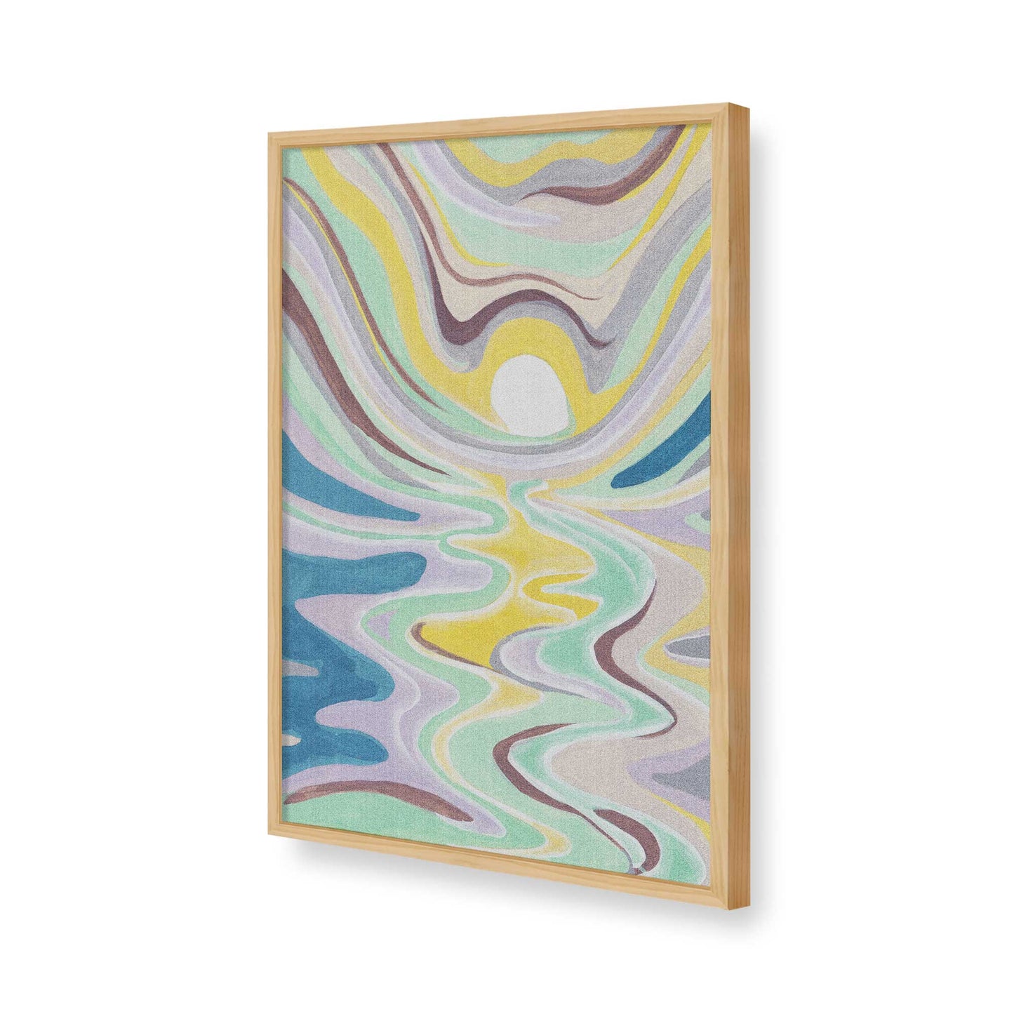 [Color:American Maple], Picture of art in a American Maple frame of the corner