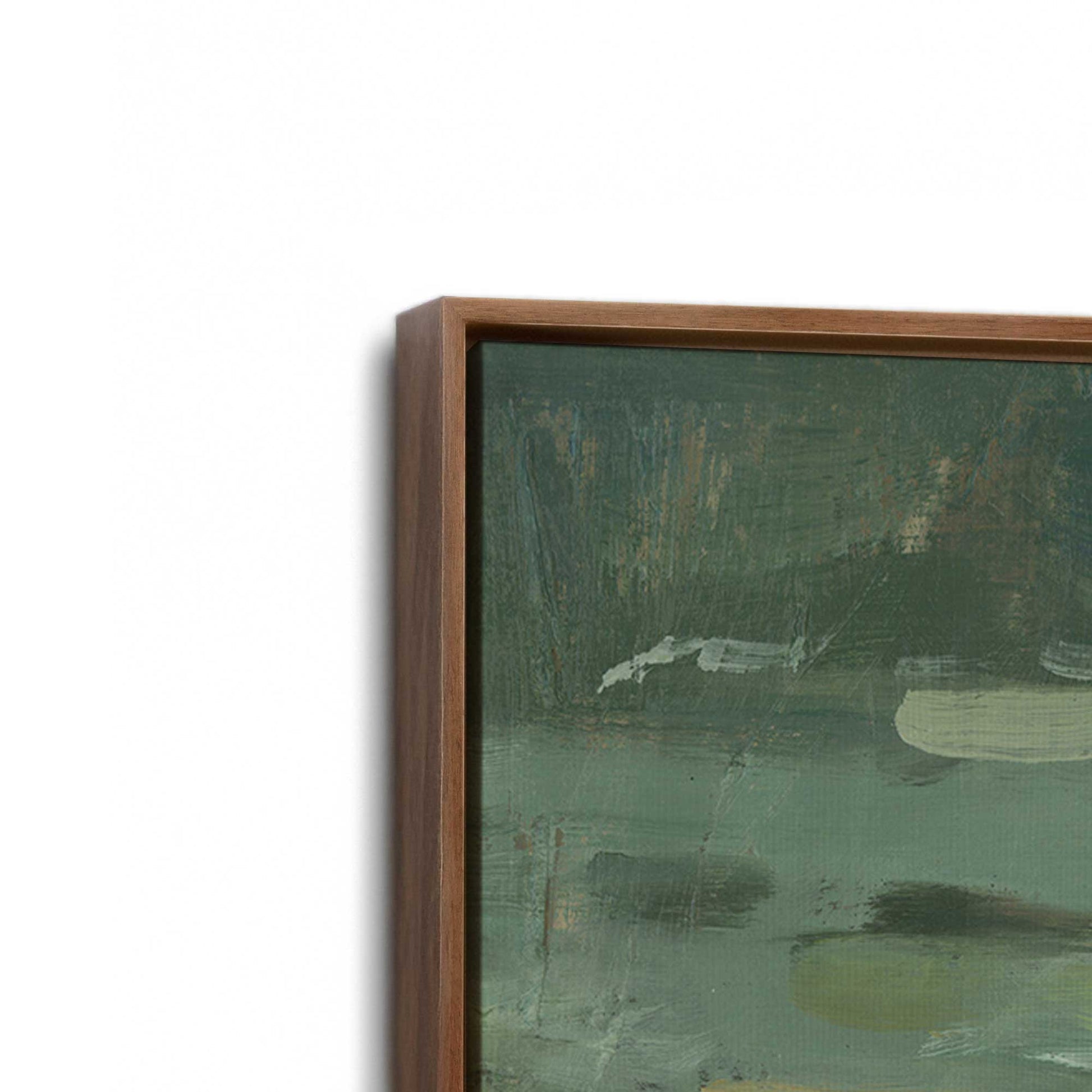[Color:Walnut], Picture of art in a Walnut frame at an angle