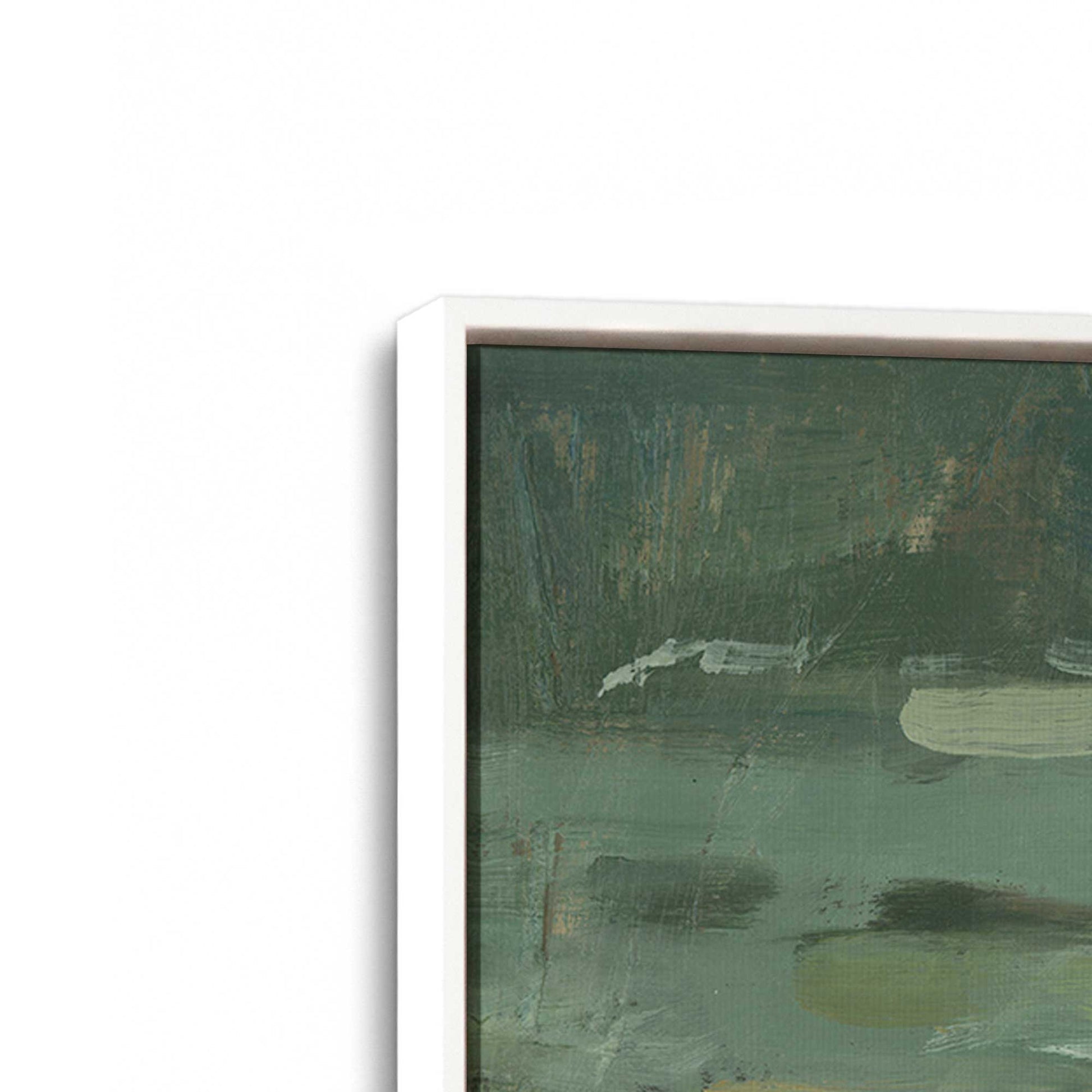 [Color:Opaque White], Picture of art in a White frame at an angle