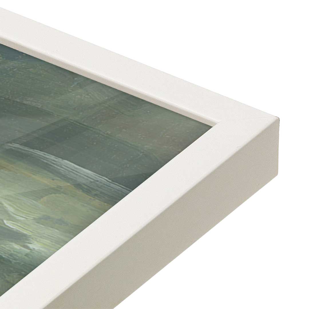 [Color:Opaque White], Picture of art in a Opaque White frame at an angle