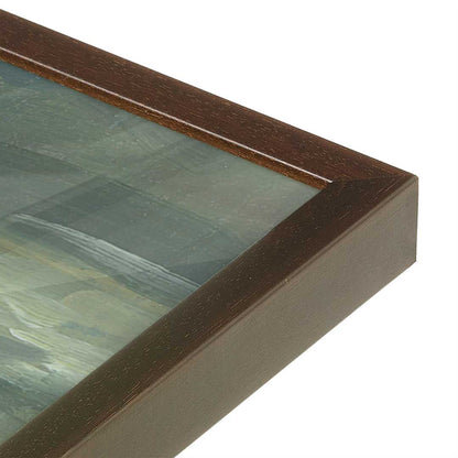 [Color:Brown], Picture of art in a Brown frame at an angle