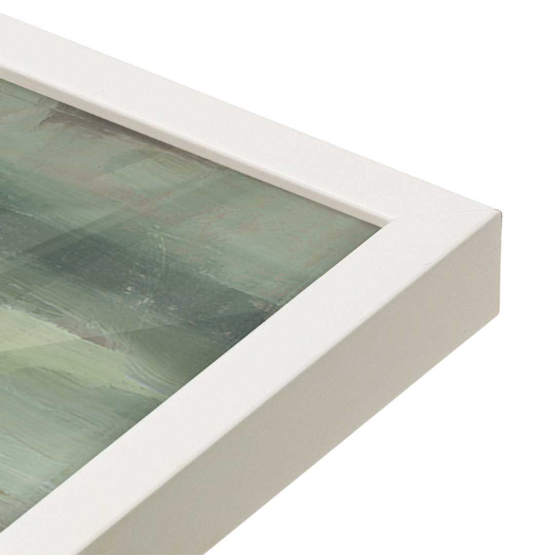 [Color:Opaque White], Picture of art in a Opaque White frame at an angle