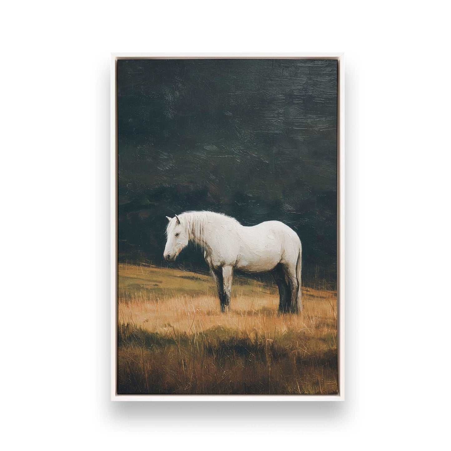 [Color:Opaque White], Picture of art in a White frame