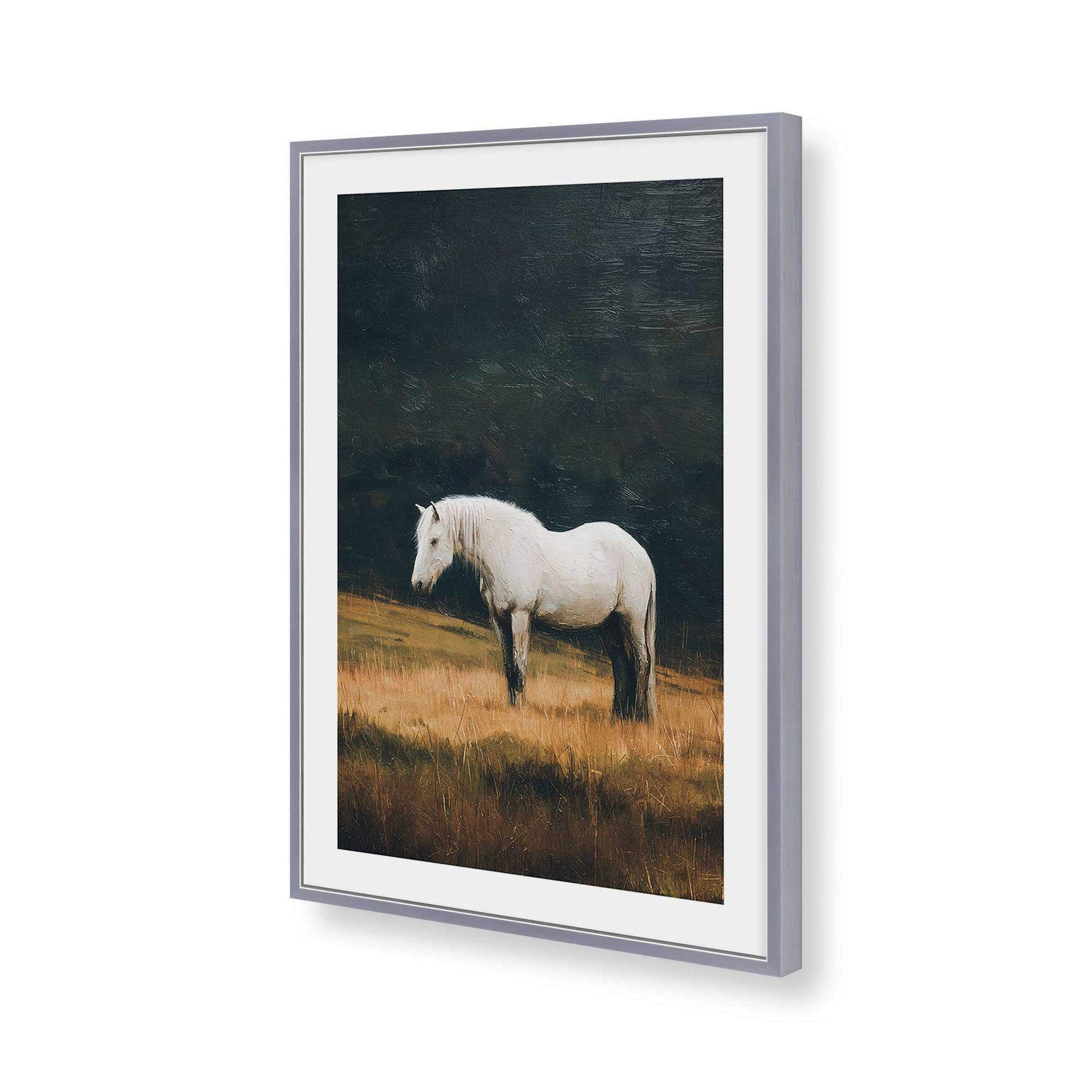 [Color:Polished Chrome], Picture of art in a Polished Chrome frame of the corner