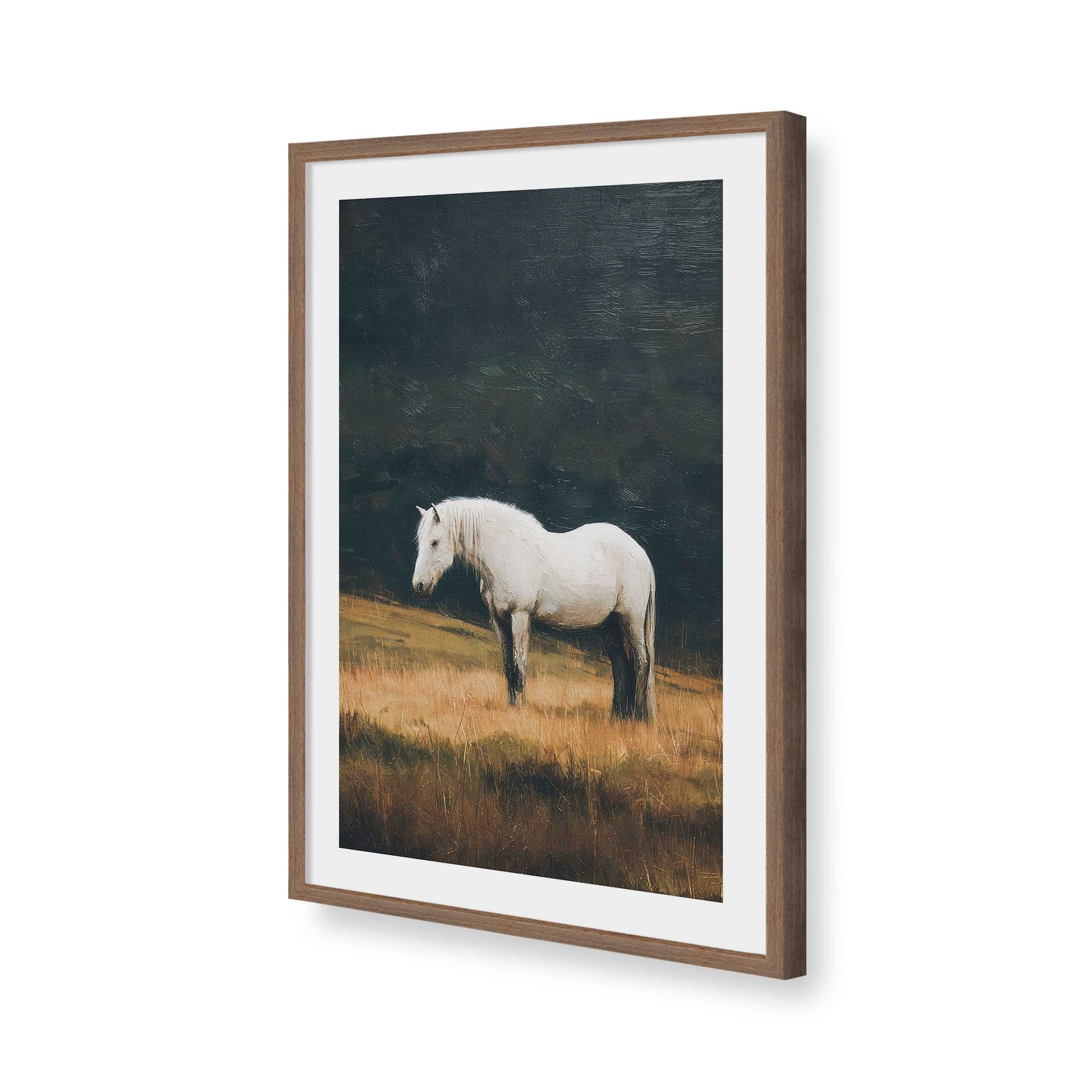 [Color:Walnut], Picture of art in a Walnut frame of the corner