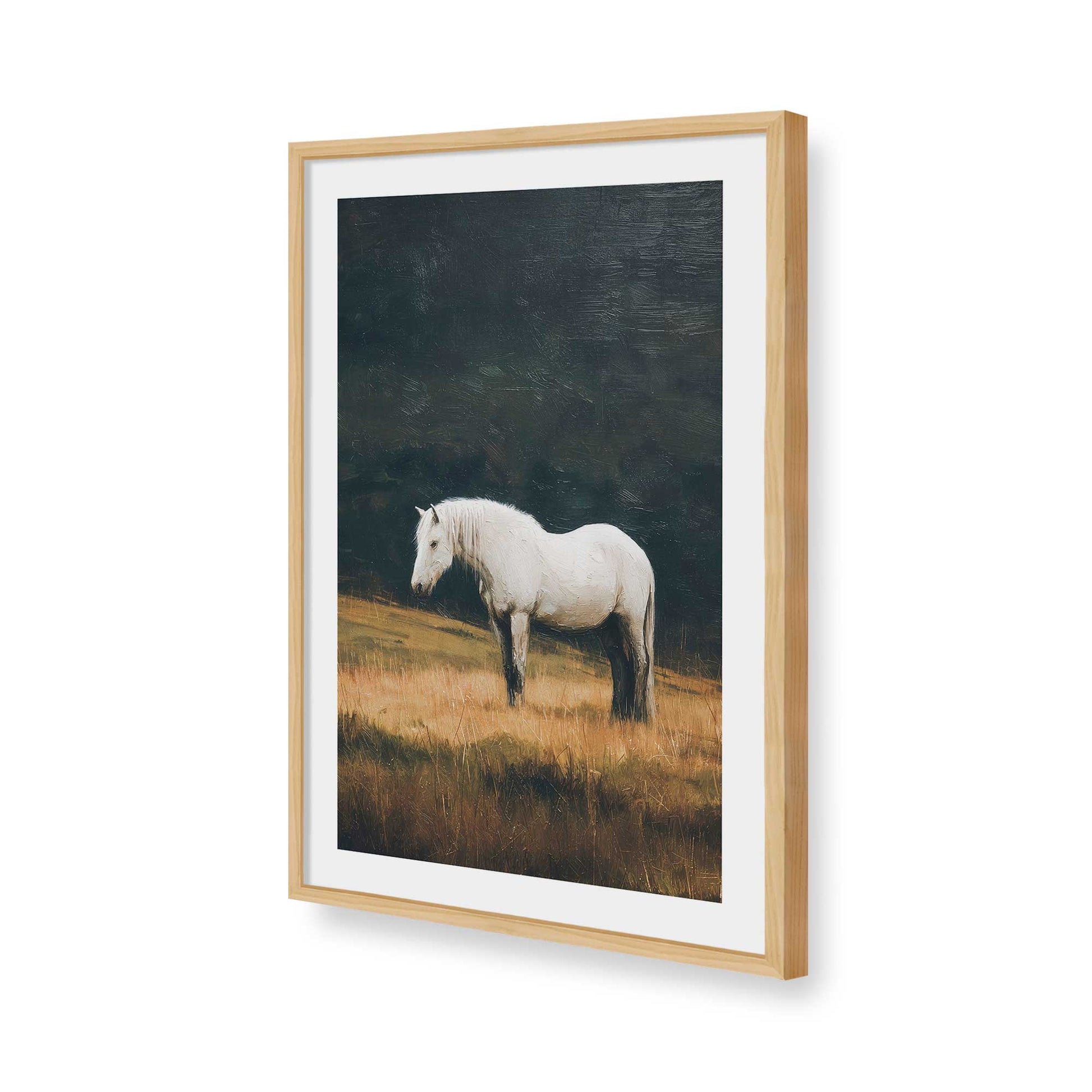 [Color:American Maple], Picture of art in a American Maple frame of the corner