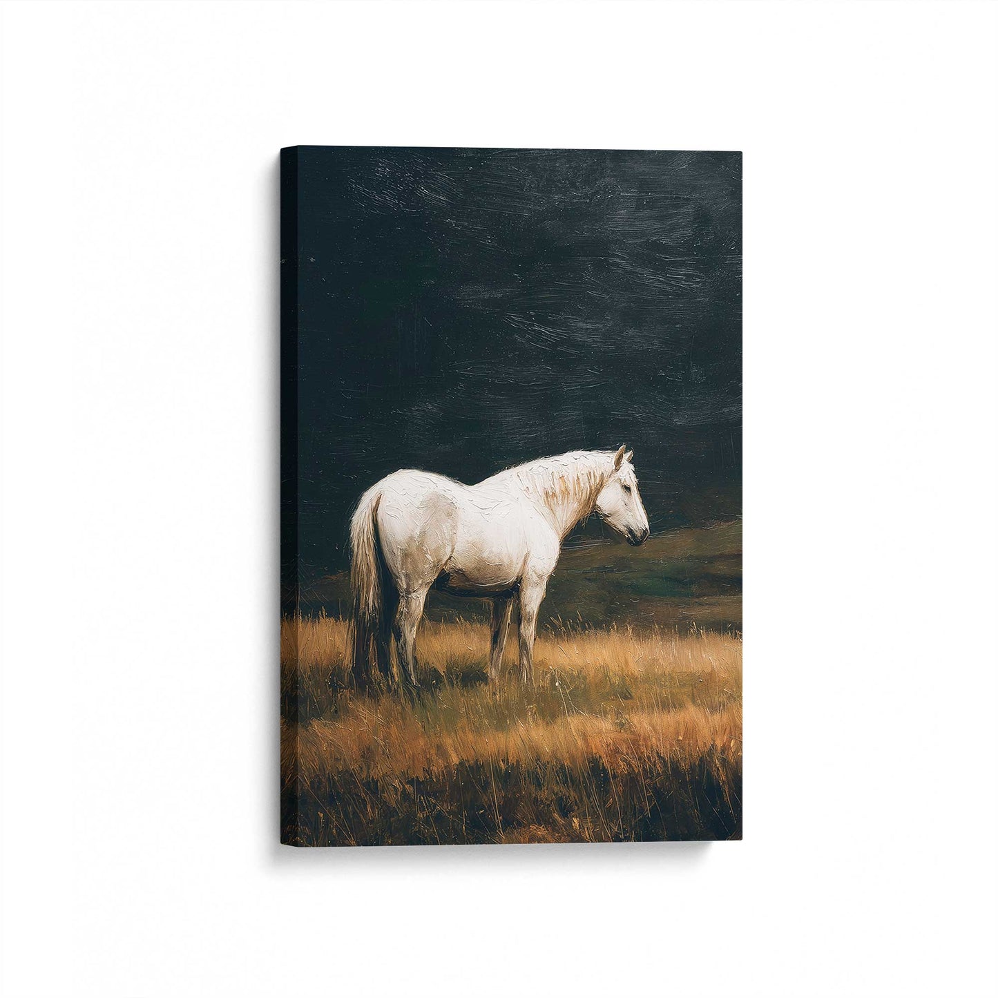 [Color:Stretched Canvas], Picture of art at an angle