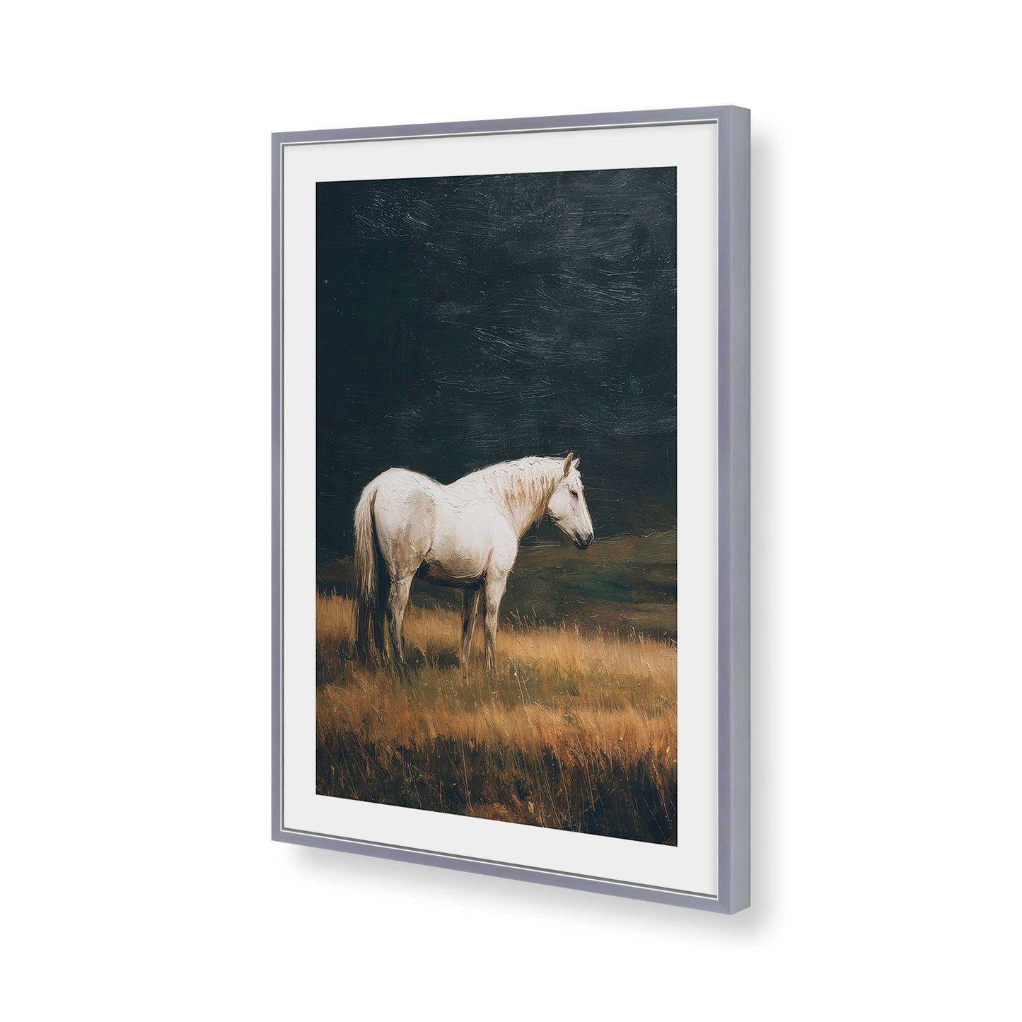 [Color:Polished Chrome], Picture of art in a Polished Chrome frame of the corner
