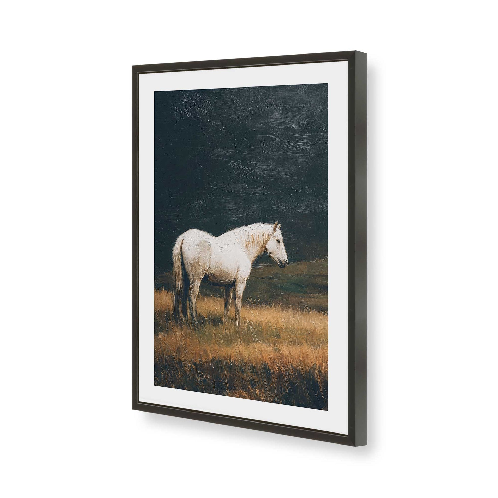 [Color:Satin Black], Picture of art in a Satin Black frame of the corner