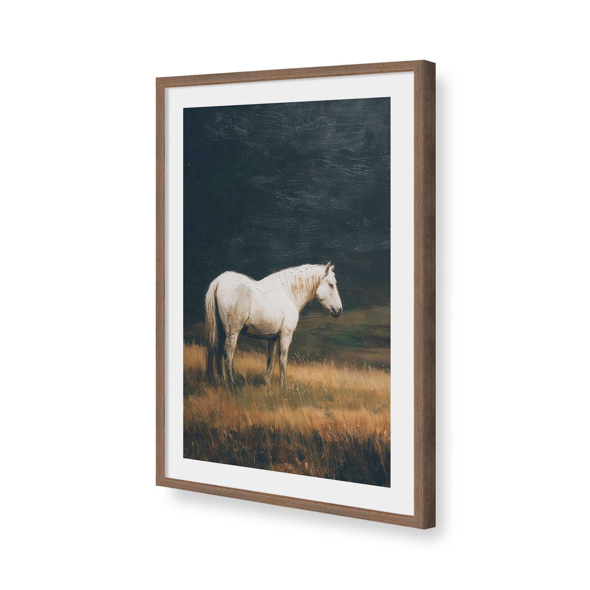 [Color:Walnut], Picture of art in a Walnut frame of the corner