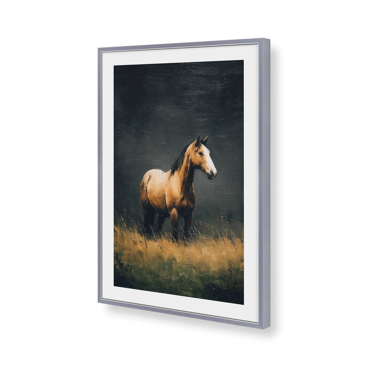 [Color:Polished Chrome], Picture of art in a Polished Chrome frame of the corner