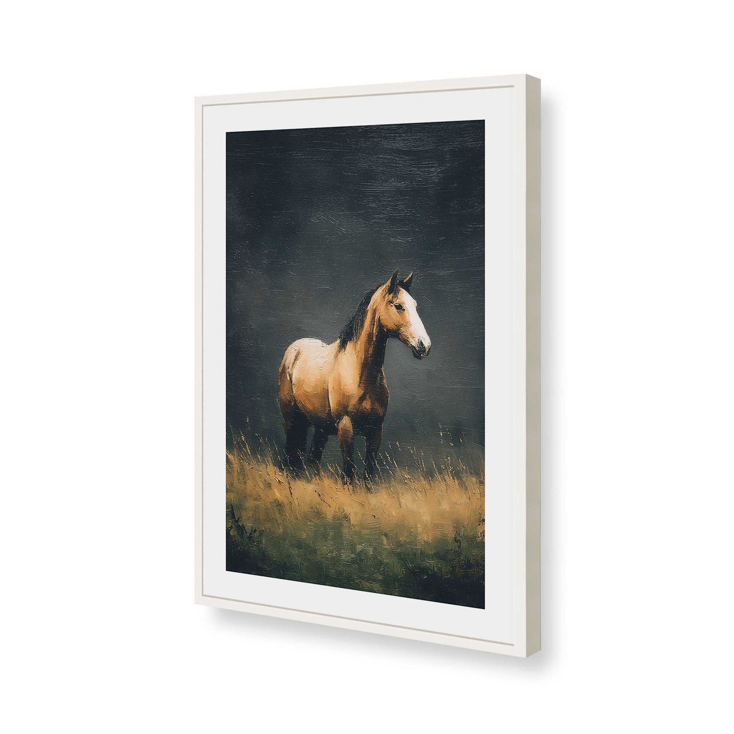 [Color:Opaque White], Picture of art in a Opaque White frame of the corner