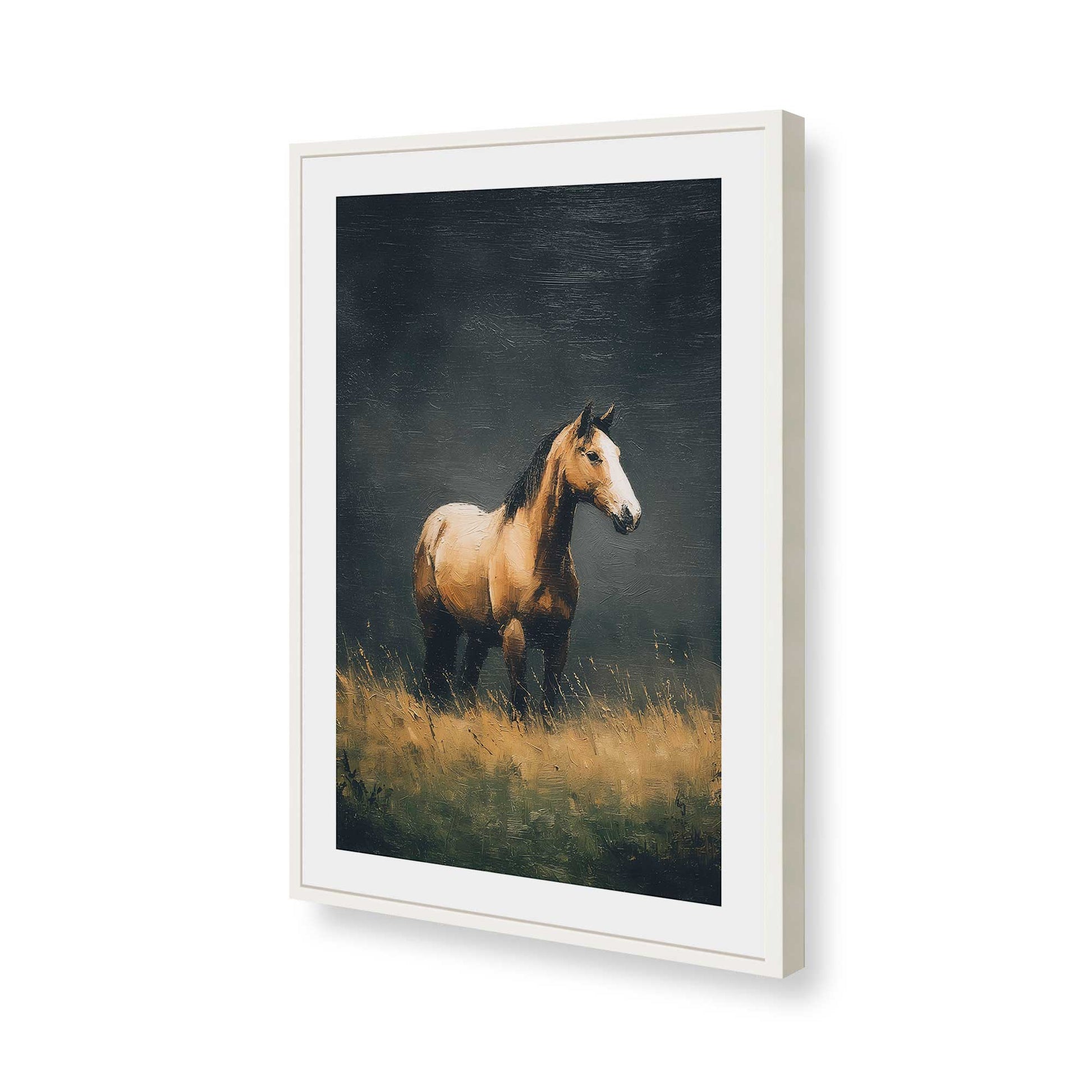 [Color:Opaque White], Picture of art in a Opaque White frame of the corner