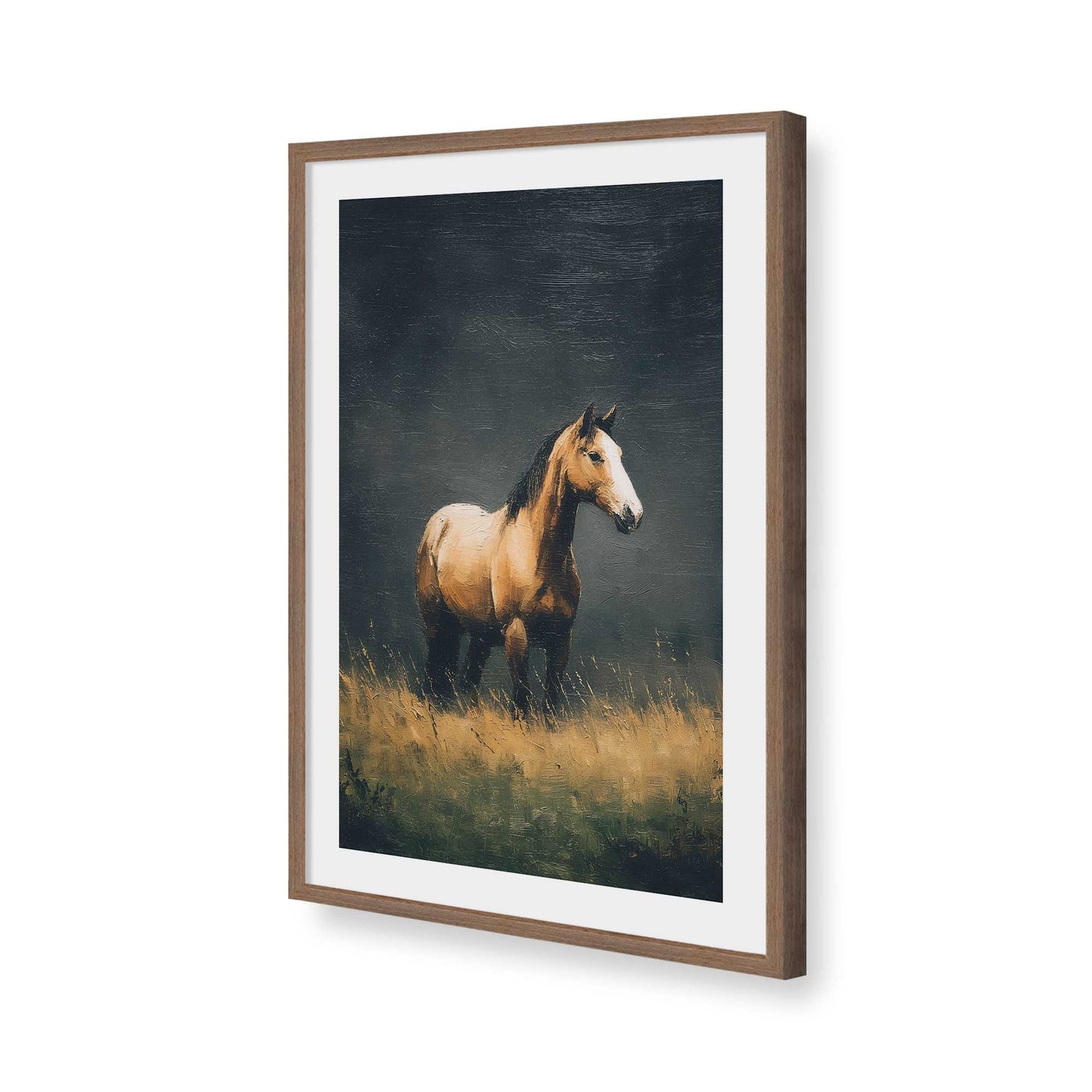 [Color:Walnut], Picture of art in a Walnut frame of the corner