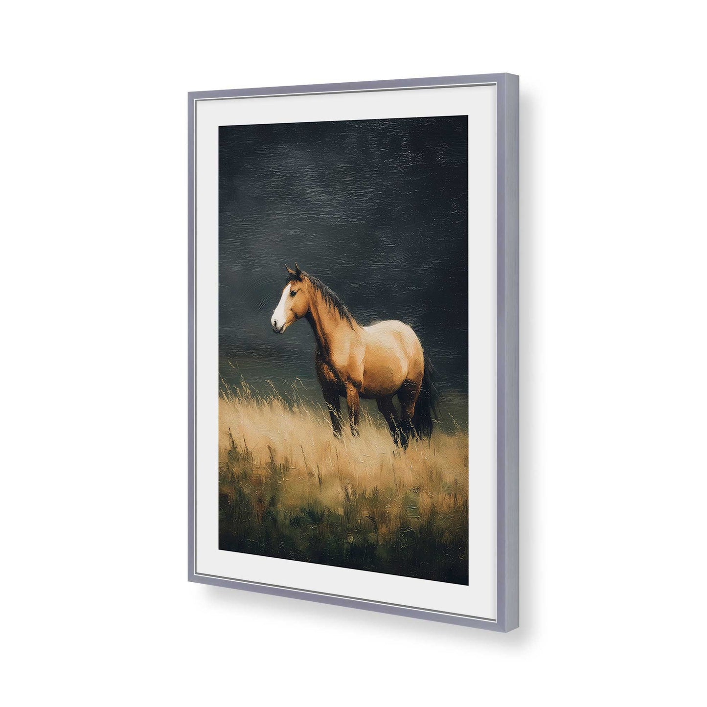 [Color:Polished Chrome], Picture of art in a Polished Chrome frame of the corner