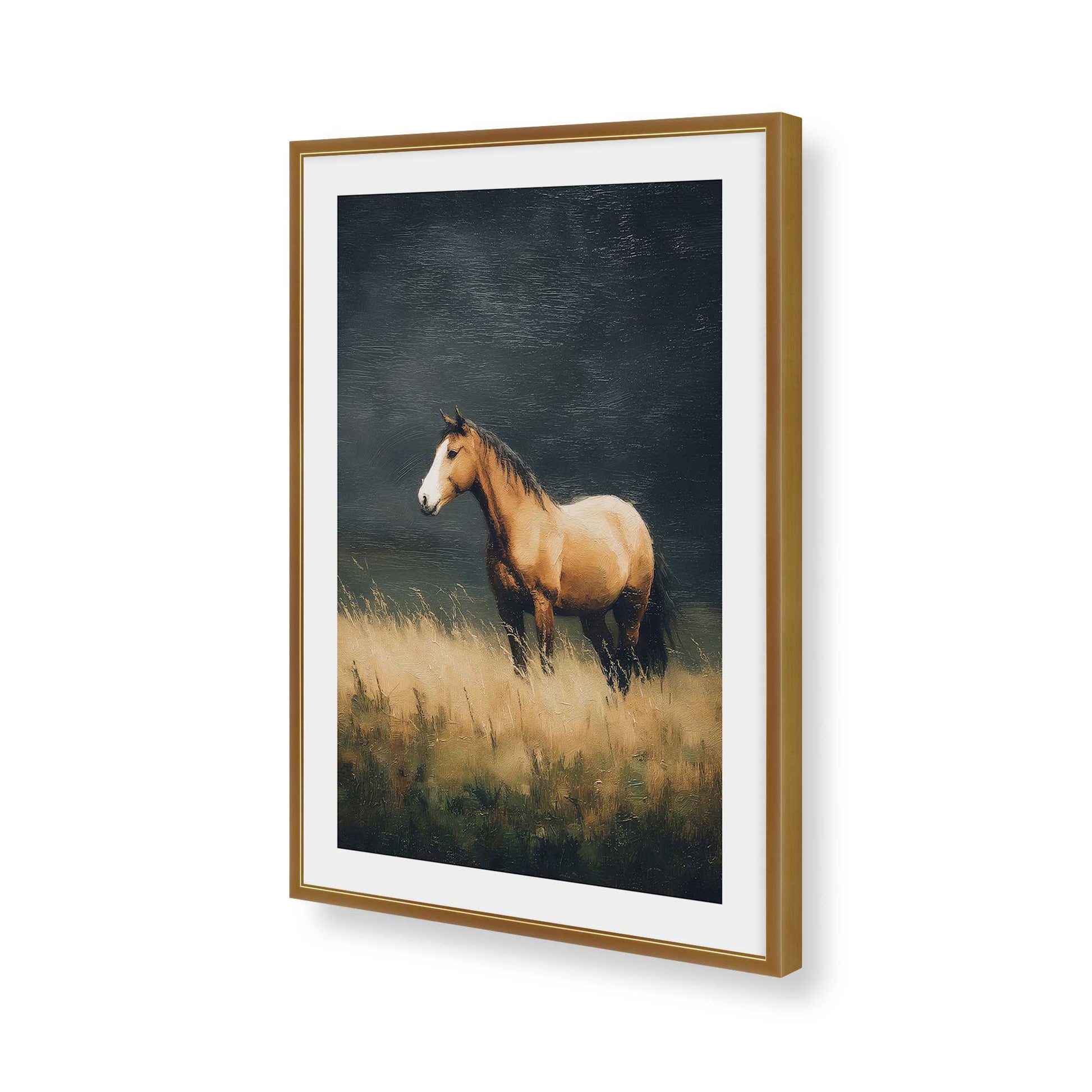 [Color:Polished Gold], Picture of art in a Polished Gold frame of the corner