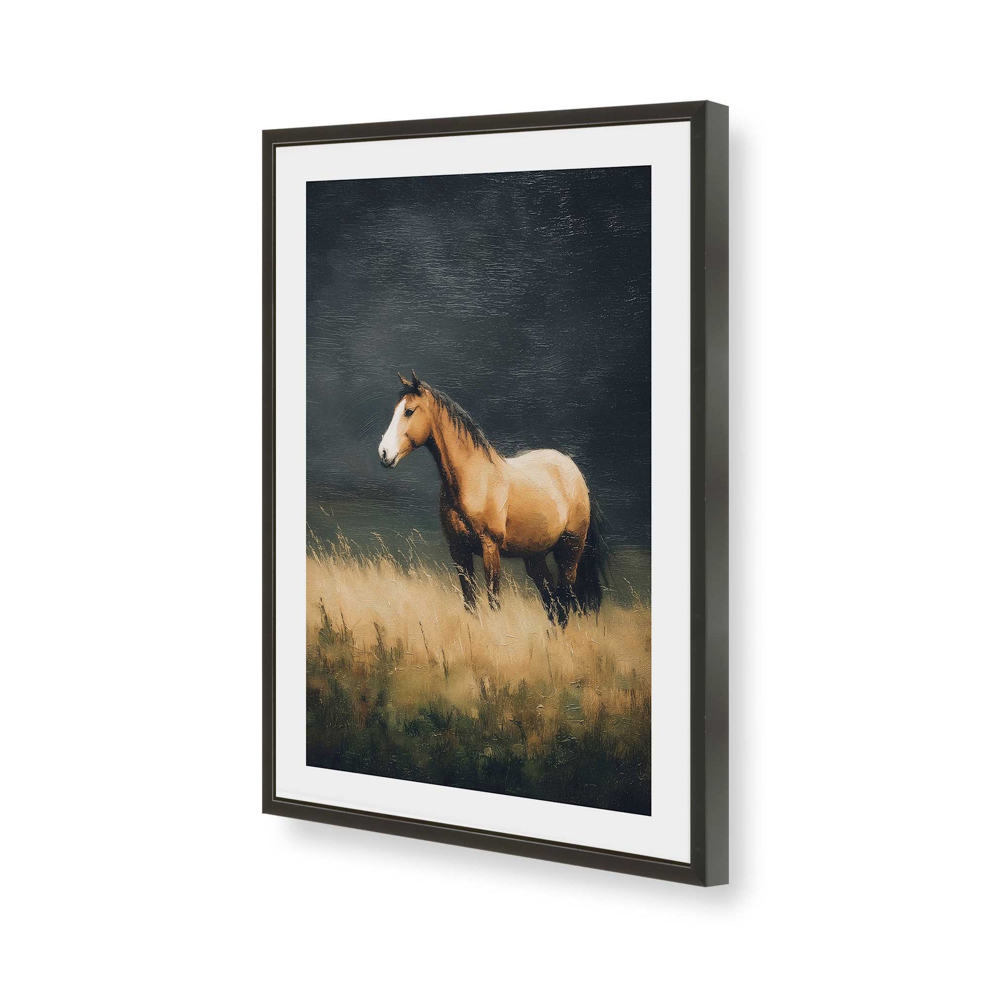 [Color:Satin Black], Picture of art in a Satin Black frame of the corner