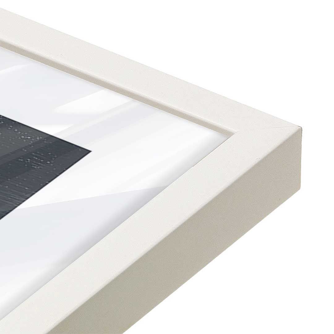 [Color:Opaque White], Picture of art in a Opaque White frame at an angle