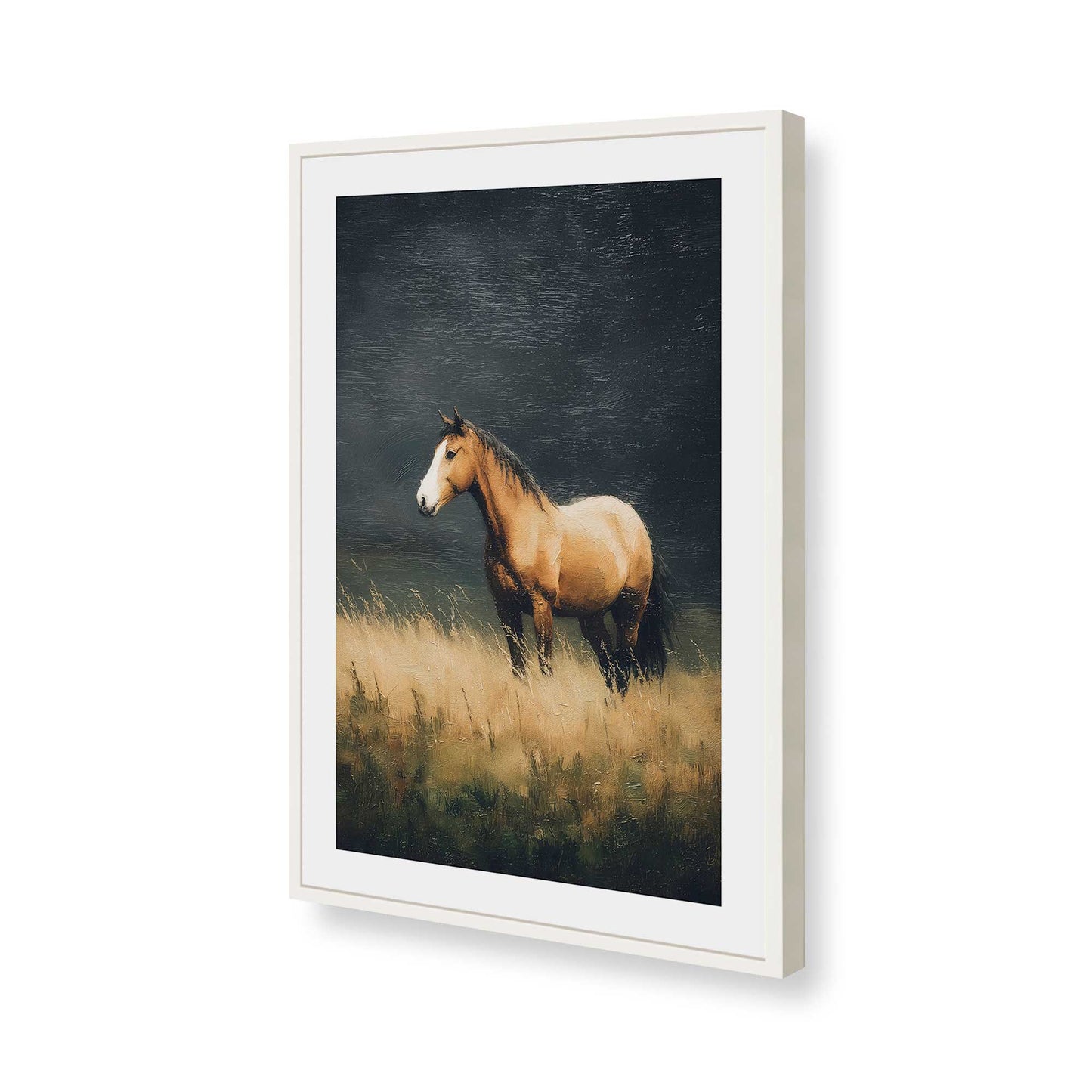 [Color:Opaque White], Picture of art in a Opaque White frame of the corner