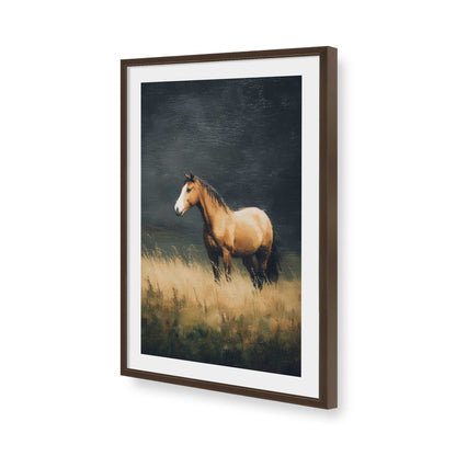[Color:Brown], Picture of art in a Brown frame of the corner
