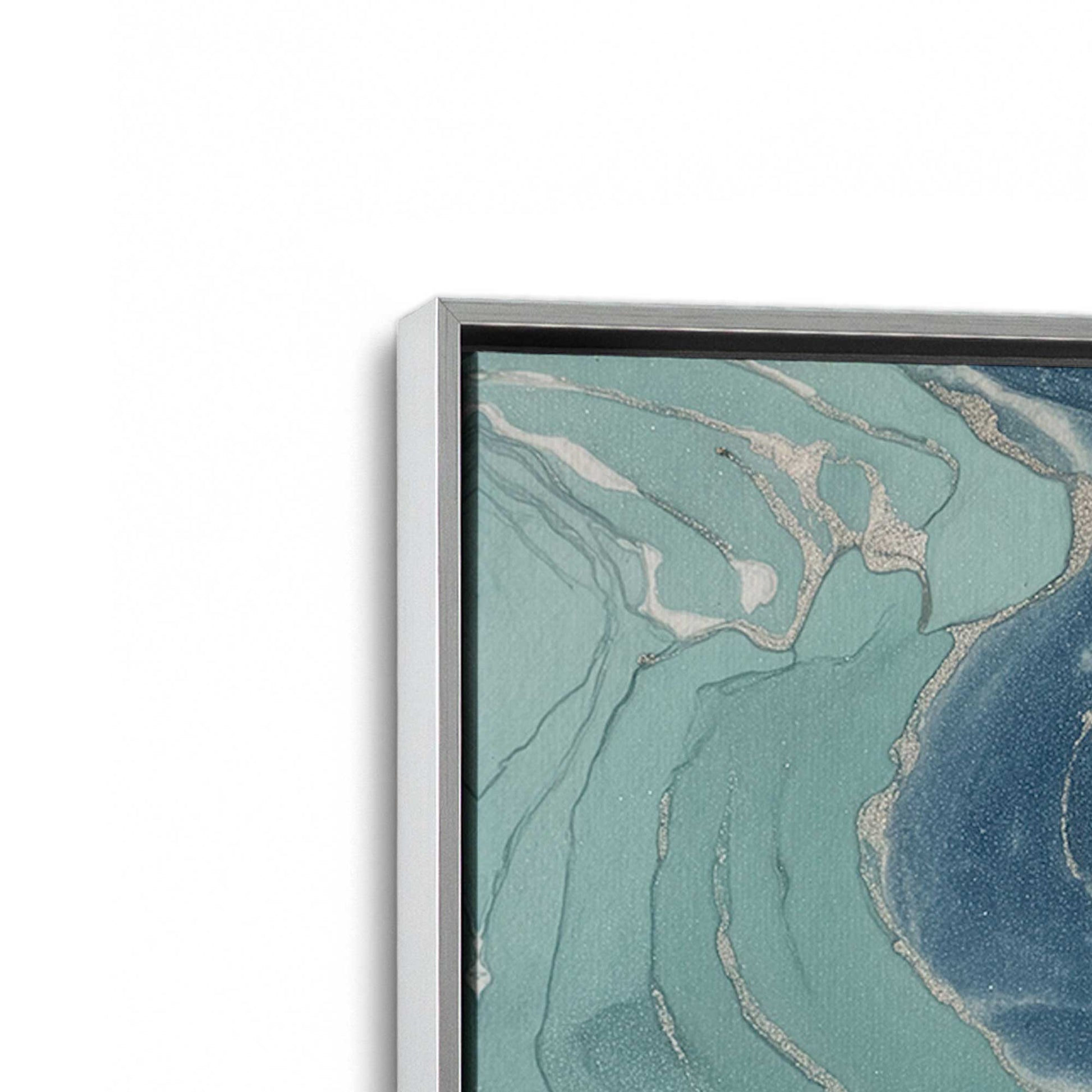 [Color:Polished Chrome], Picture of art in a Polished Chrome frame at an angle