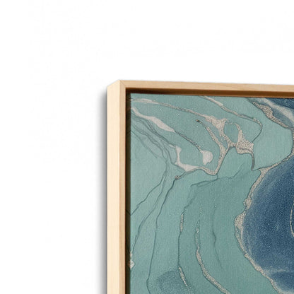 [Color:American Maple], Picture of art in a American Maple frame at an angle
