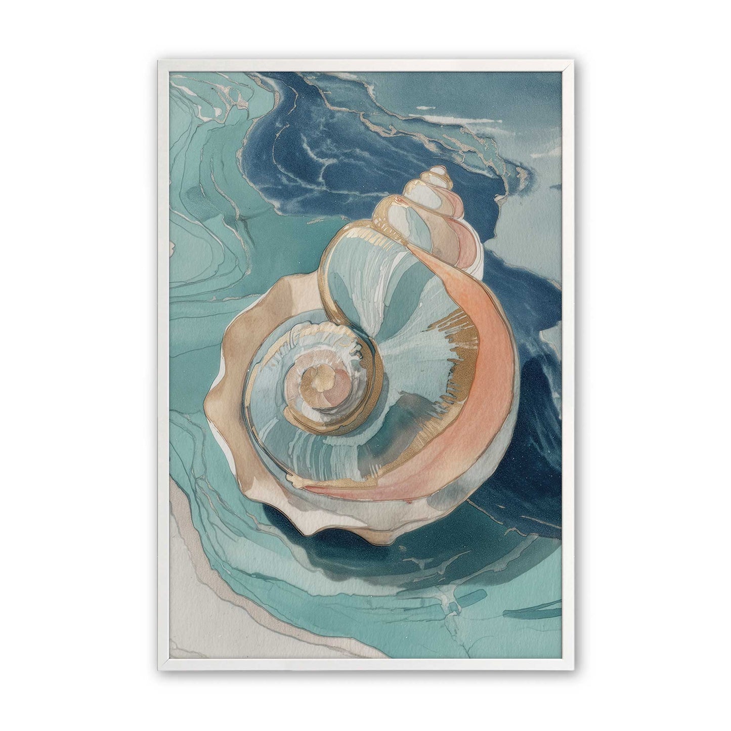 [Color:Opaque White], Picture of art in an Opaque White frame