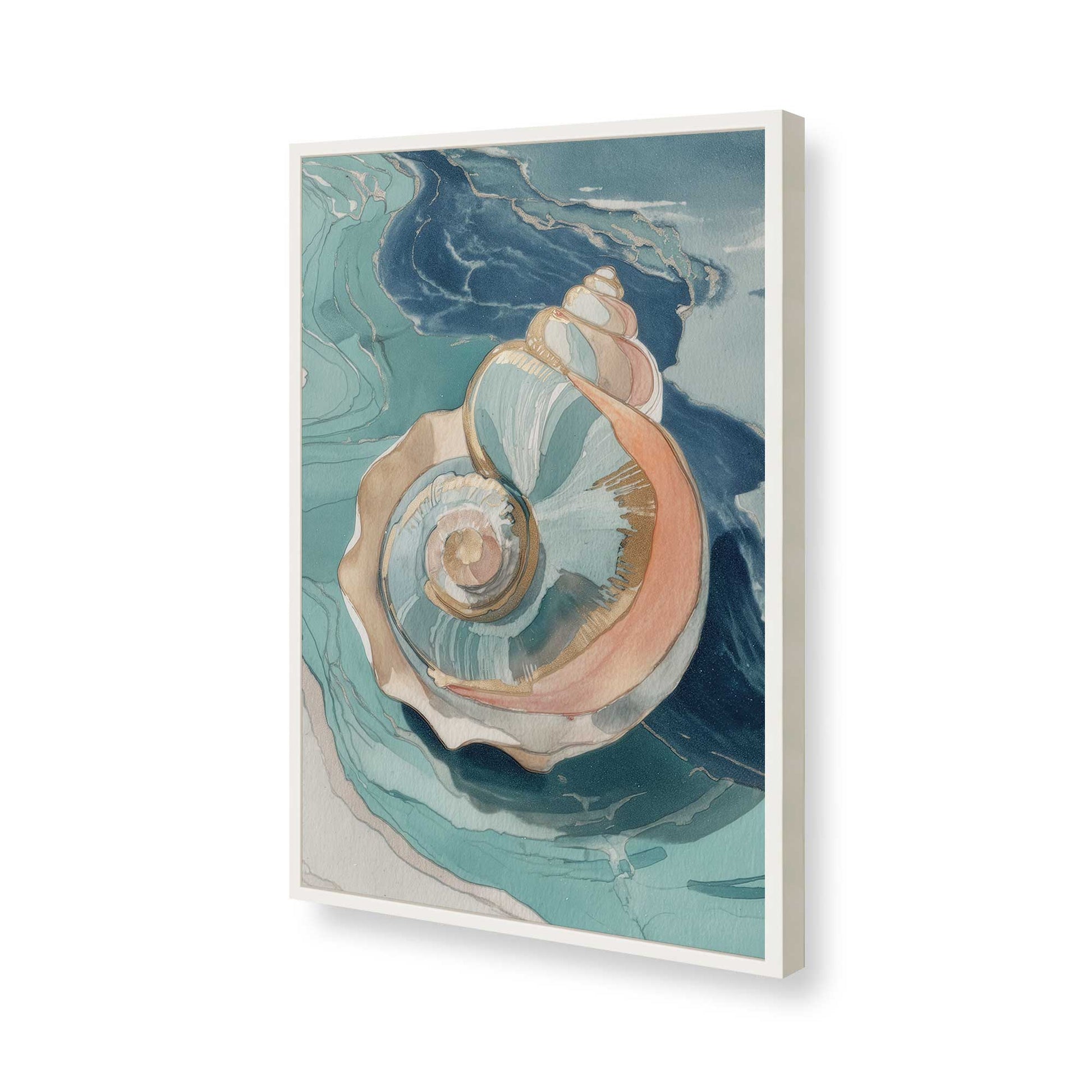 [Color:Opaque White], Picture of art in a Opaque White frame of the corner