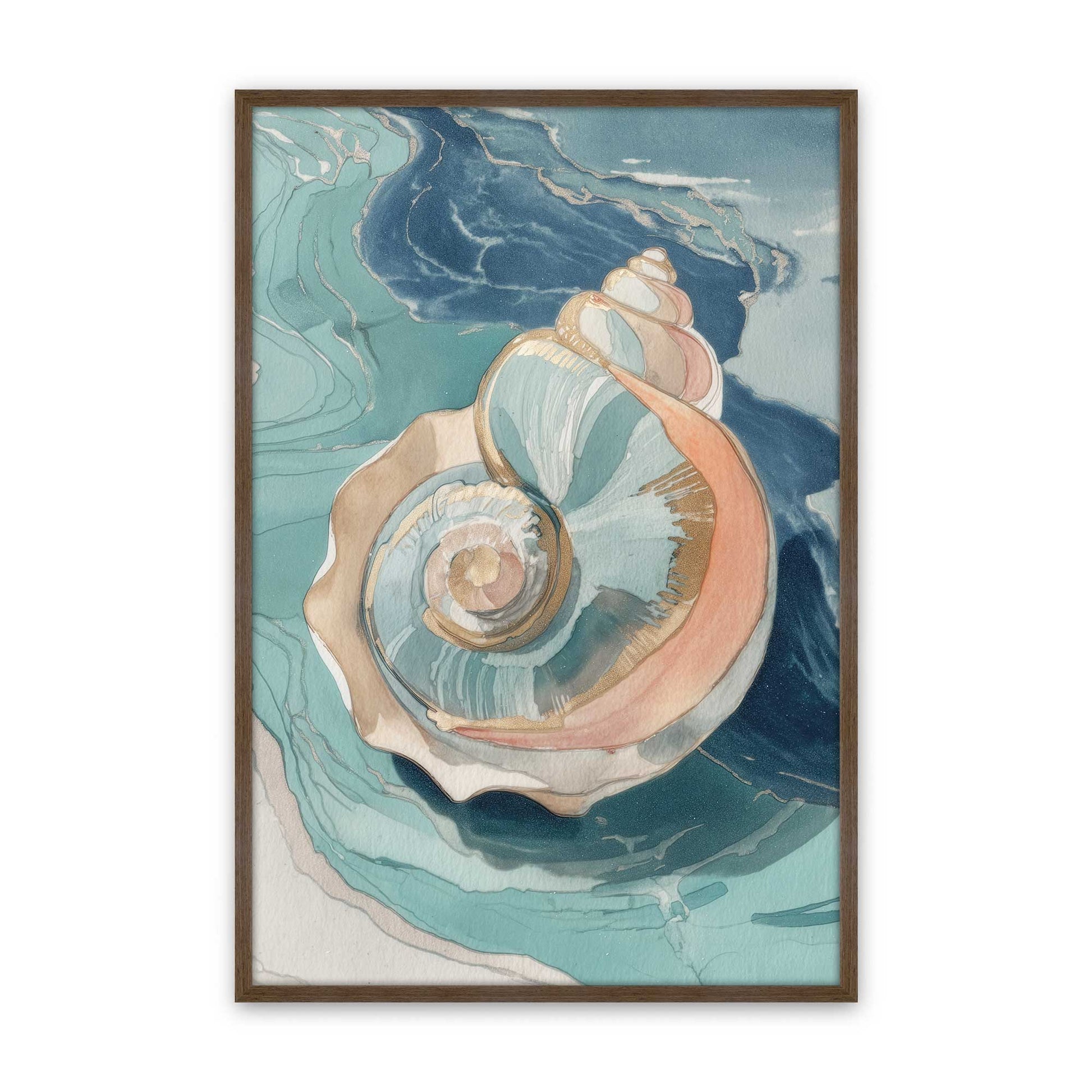 [Color:Walnut], Picture of art in a Walnut frame
