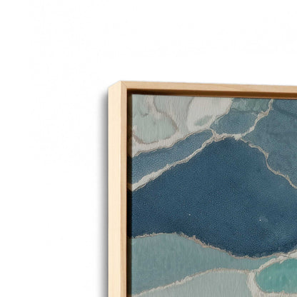 [Color:American Maple], Picture of art in a American Maple frame at an angle