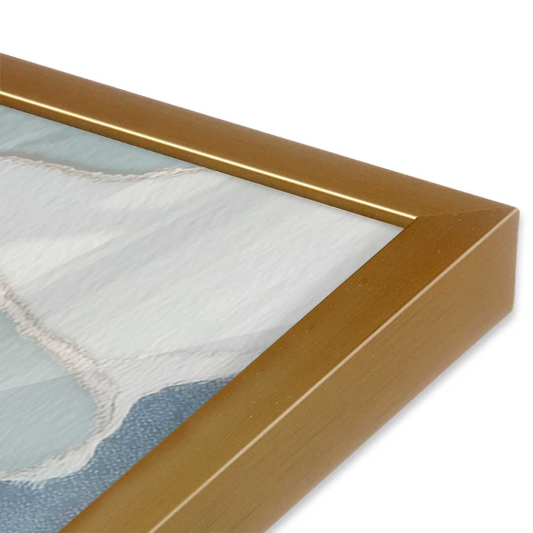 [Color:Polished Gold], Picture of art in a Polished Gold frame at an angle