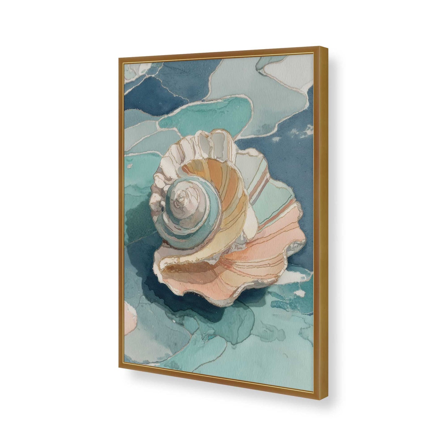 [Color:Polished Gold], Picture of art in a Polished Gold frame of the corner