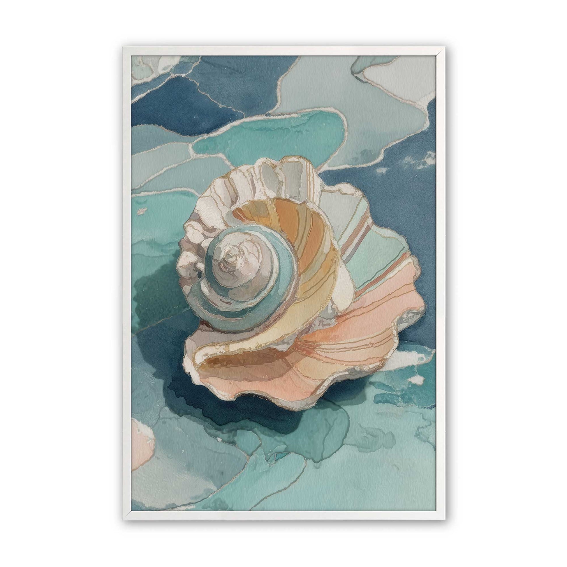 [Color:Opaque White], Picture of art in a Opaque White frame