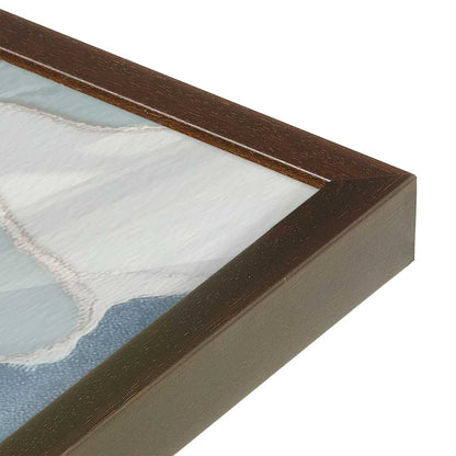 [Color:Brown], Picture of art in a Brown frame at an angle