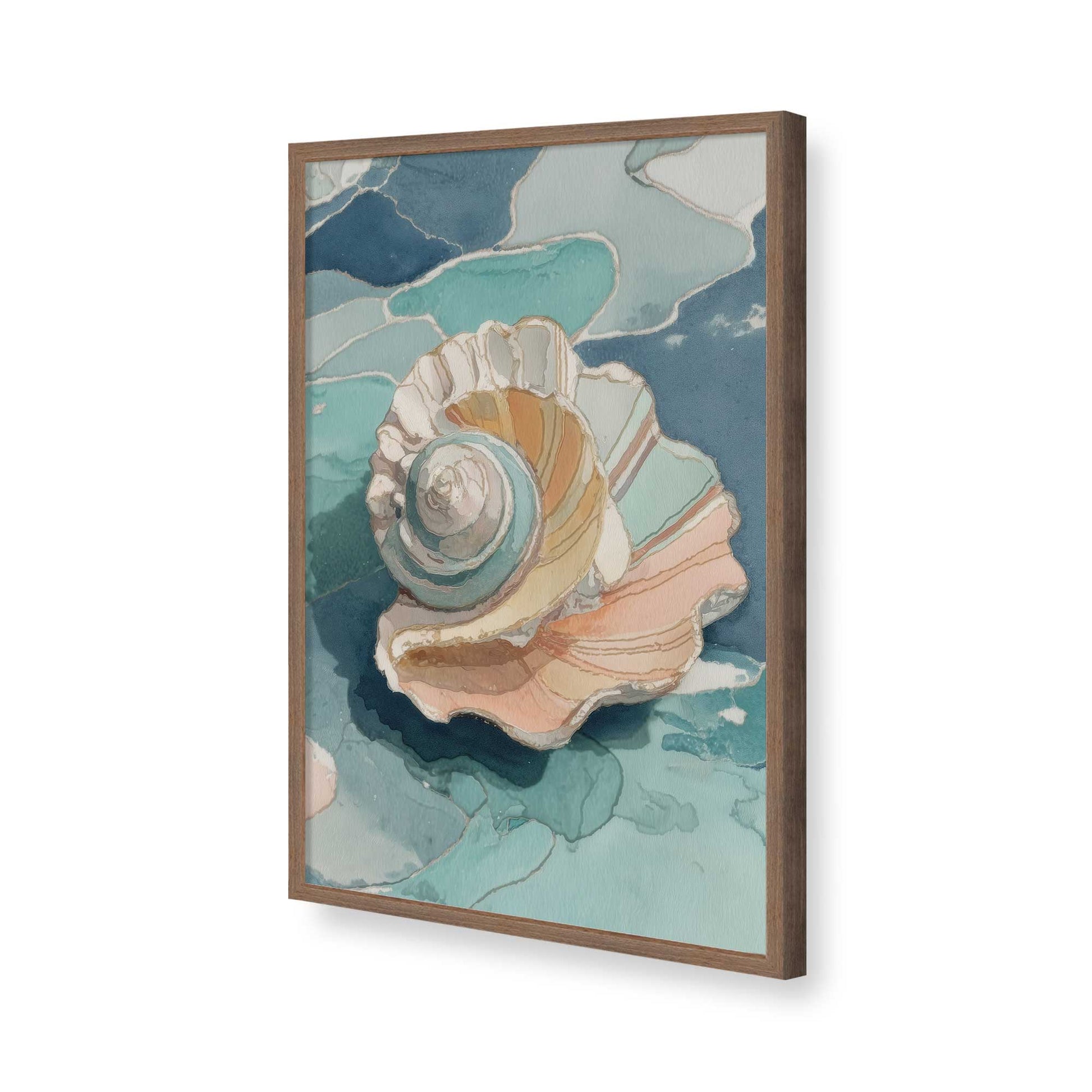 [Color:Walnut], Picture of art in a Walnut frame of the corner