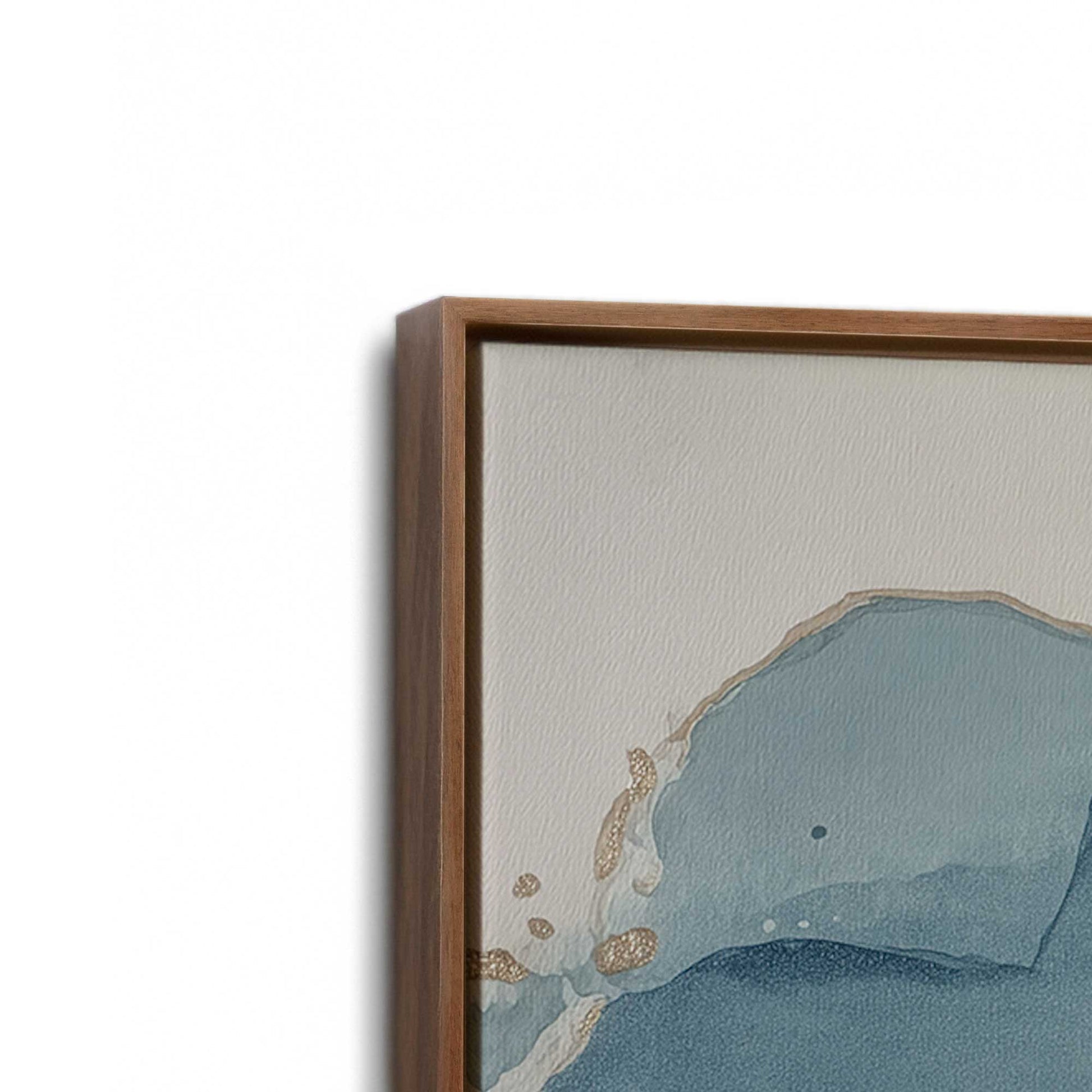 [Color:Walnut], Picture of art in a Walnut frame at an angle