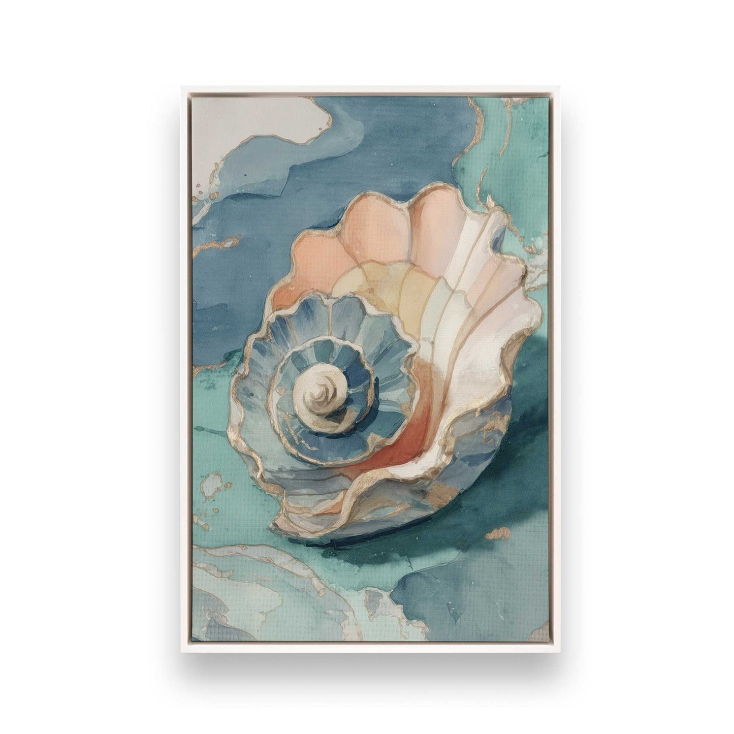 [Color:Opaque White], Picture of art in a White frame