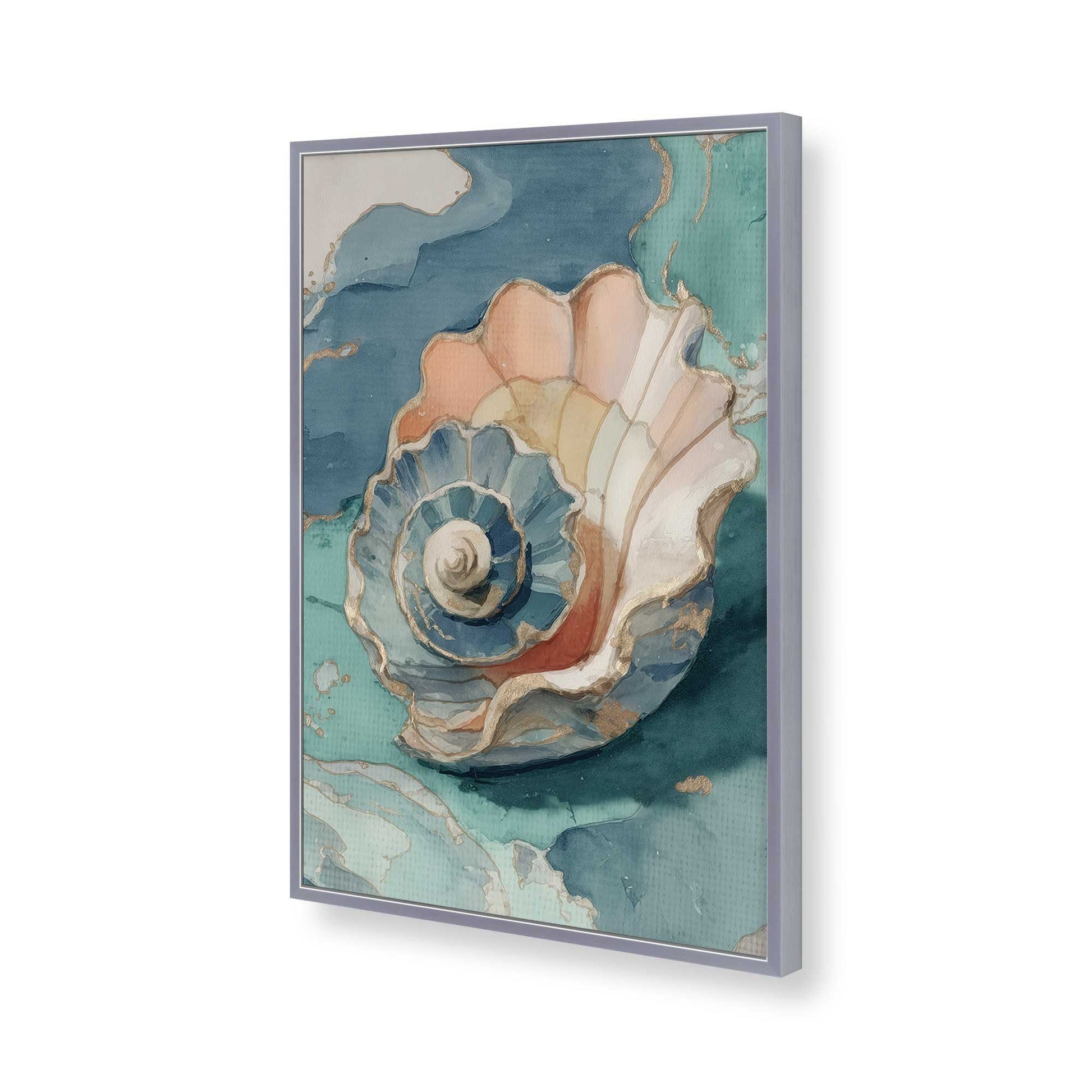 [Color:Polished Chrome], Picture of art in a Polished Chrome frame of the corner