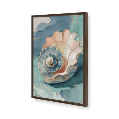 [Color:Brown], Picture of art in a Brown frame of the corner