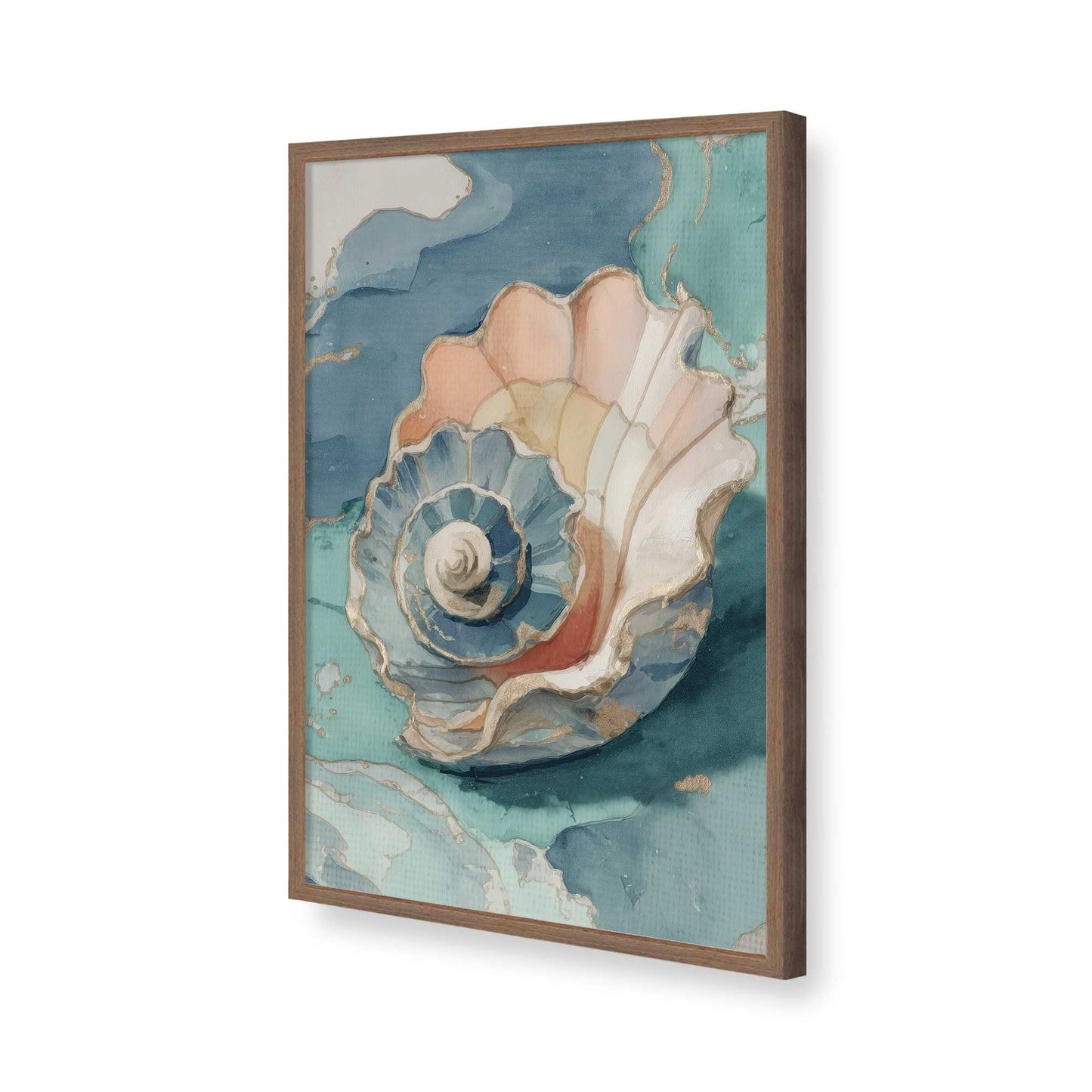 [Color:Walnut], Picture of art in a Walnut frame of the corner
