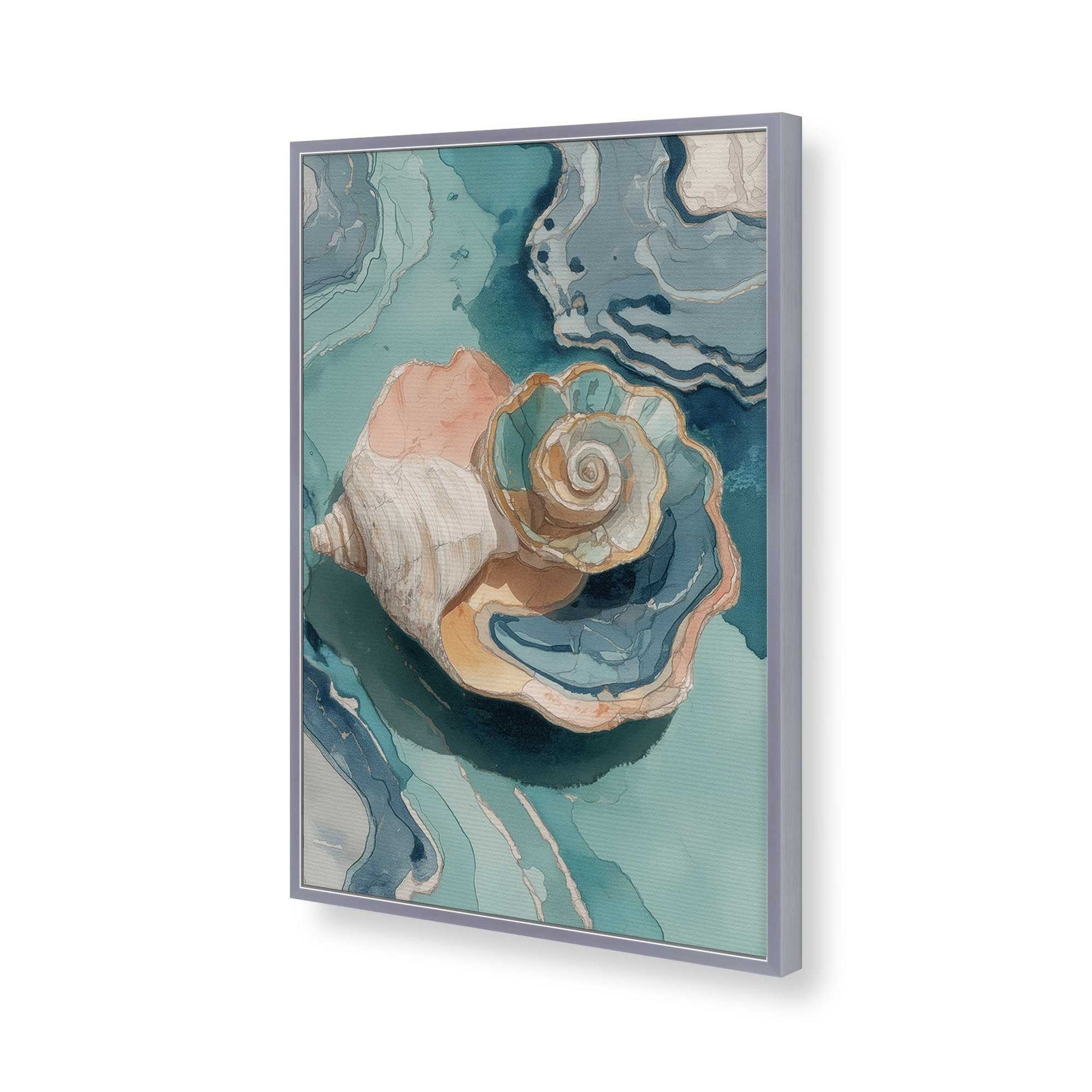 [Color:Polished Chrome], Picture of art in a Polished Chrome frame of the corner