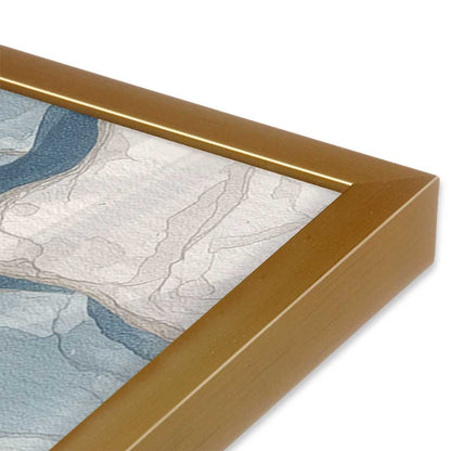 [Color:Polished Gold], Picture of art in a Polished Gold frame at an angle