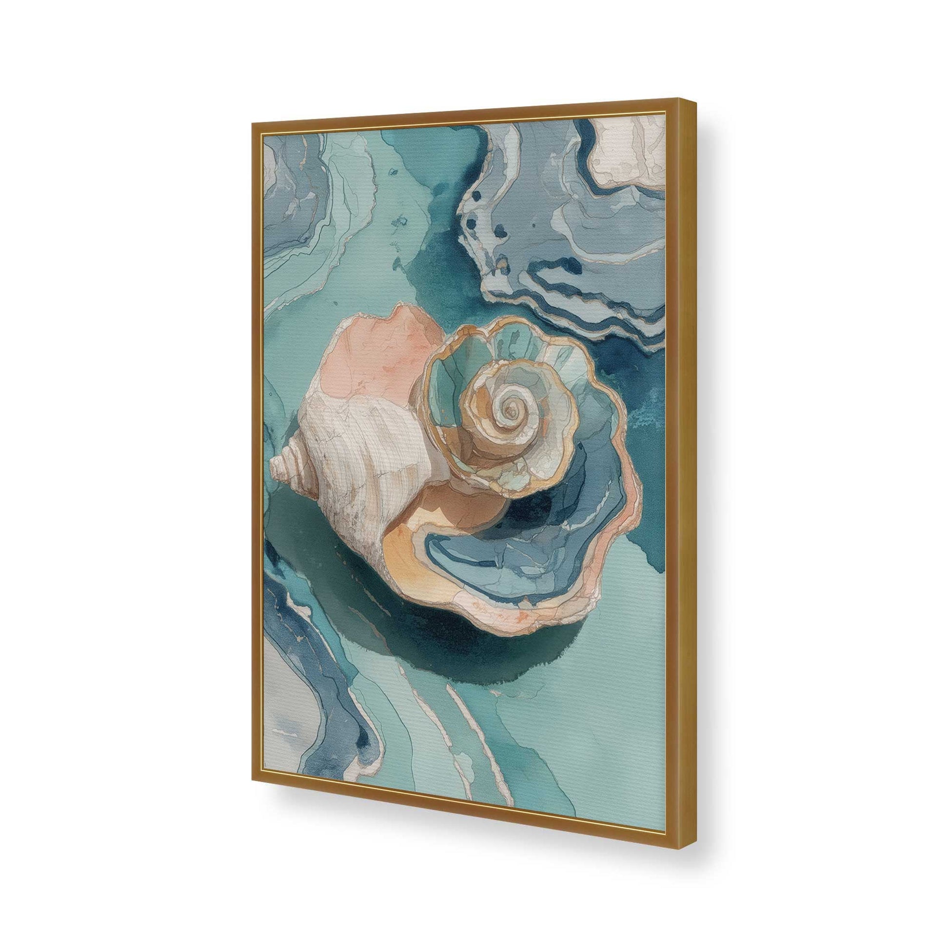 [Color:Polished Gold], Picture of art in a Polished Gold frame of the corner