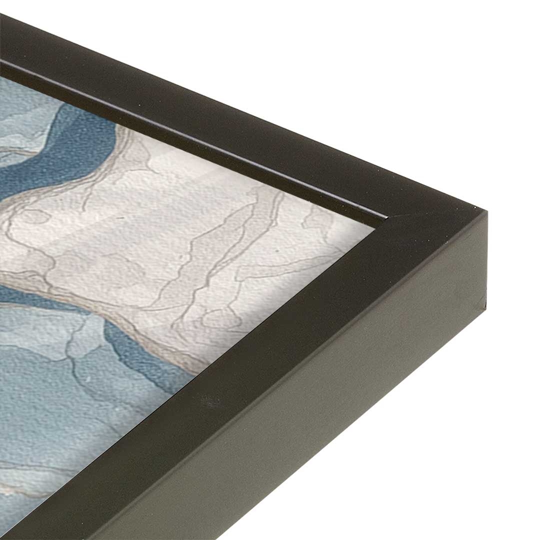 [Color:Satin Black], Picture of art in a Satin Black frame at an angle