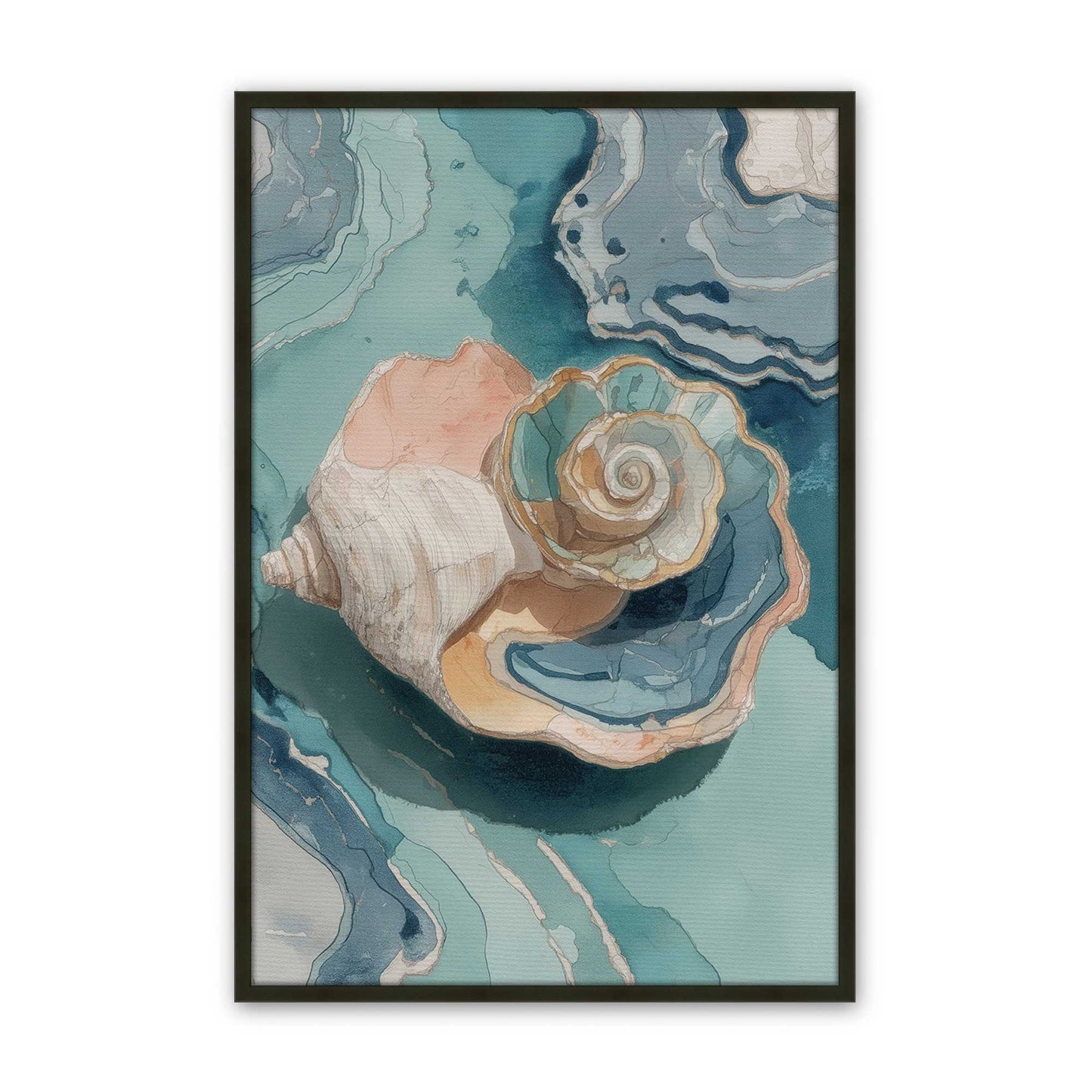 [Color:Satin Black], Picture of art in a Satin Black frame